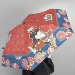 訳あり【未使用】ディズニー ミッキー 耳付き アンブレラ 傘 大人