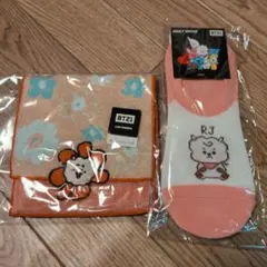 BTS bt21 RJ ハンドタオル靴下セットのサムネイル