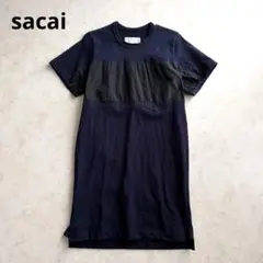 Sacai サカイ 2021年モデル 異素材 ドッキング ワンピース - メルカリ