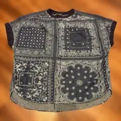 土日セール☆CUBE SUGAR バンダナ柄 半袖Tシャツ カットソー