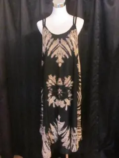 タイ産⑤【タイダイ染め リゾート キャミワンピース 】アジアン＆エスニック