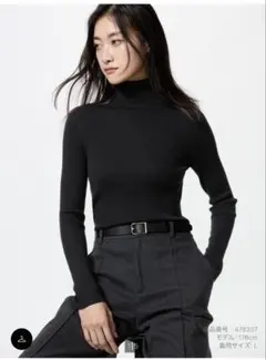 UNIQLO メリノリブタートルネックセーター