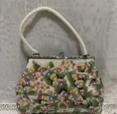 アンティーク　総ビーズ　華やか　ハンドバッグ　レトロ