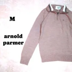 アーノルドパーマー　ハーフジップアップニット　ロゴ刺繍入　ベージュ　2