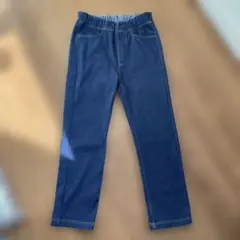 【無印良品】未着用　ダークブルー ウエストゴム ロングパンツ