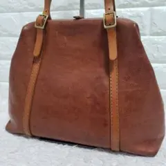 HERZヘルツ　organオルガン 口枠トートバッグ がま口 イタリアンレザー