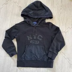 POLO RALPH LAUREN ブラックパーカー 4/4T