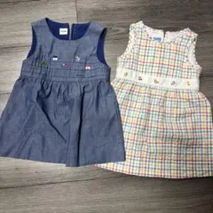 【美品】familiar 90cm ワンピース2点セット