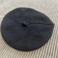 黒 ニット ベレー帽　ベビー用