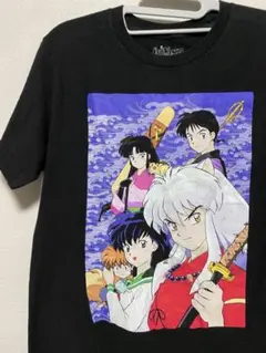 犬夜叉 INUYASHA プリントTシャツ ブラック 半袖 アニメT Sサイズ