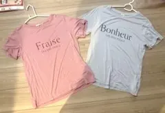 未使用 ジェラートピケ ワンポイントロゴTシャツ2枚セット レディース
