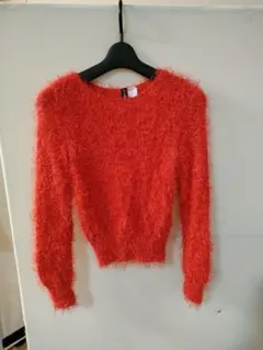 DIVIDED H&M オレンジ色の長袖ボートネックセーター