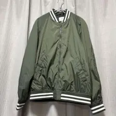H&M 中綿入り MA-1 ボンバージャケット カーキ EUR LサイズXL相当