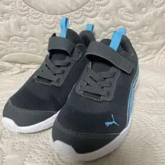 PUMA 19cm スニーカー　グレー　水色