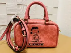 COACH コーチ LUCY スヌーピー コラボ 2WAY バッグCBJ62