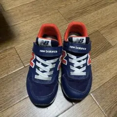new balance スニーカー 18.5cm ネイビー/レッド