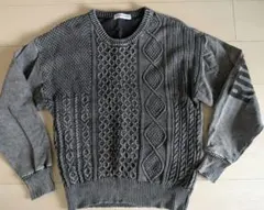 RODEO CROWNS ケーブルニットセーター グレー