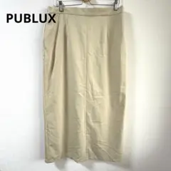 美品 PUBLUX Lサイズ 後ろゴムタイトマキシスカート ベージュ スリットのサムネイル