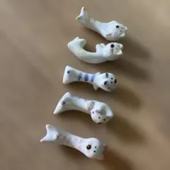 猫の陶器製　箸置き 5個セット