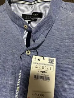 ZARA ザラ　青い半袖シャツ Lサイズのサムネイル