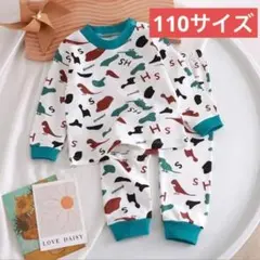 キッズ恐竜パジャマ4上下セット(110サイズ）トップスボトムスこども男の子024