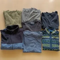 ユニクロA　 メンズ L秋冬物トップス、パンツ7点