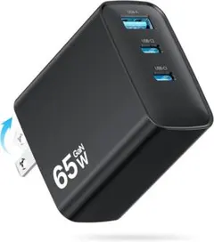 65Ｗ USB 充電器 Type-C 急速充電器 PSE認証 3台同時充電