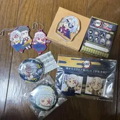 鬼滅の刃　宇髄天元　スクエア缶バッチ　アクリルフィギュア　ラバーストラップ