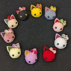 No.422 ちりめん猫パーツ10個セット