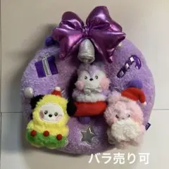 BT21mini minini ホリデー ぬいぐるみリース &オーナメント3点