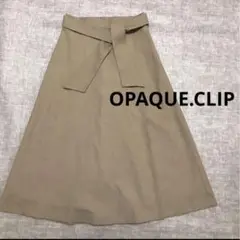 オペークドットクリップ ラップ風フレアスカート