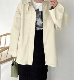 mystic フェイクレザージャケット