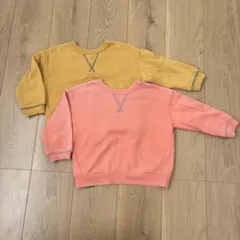 マスタード・ピンク トレーナー 100㎝