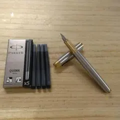 PARKER パーカー ペン先K14 万年筆 筆記具 替えインク付 キャップ破損