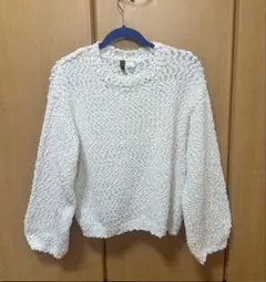 Ｈ&M ホワイト ニット セーター M