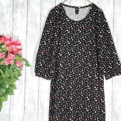 【ヴィンテージ】 ニット トップス カットソー ドット マルチカラー