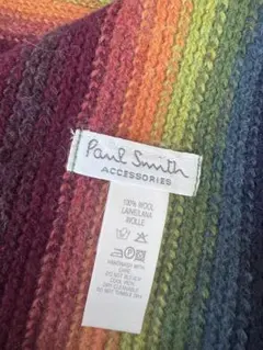 Paul Smith 100%ウール マルチカラーマフラー