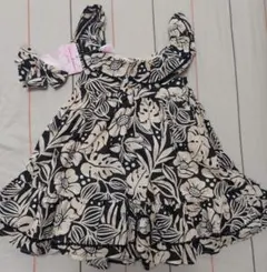 トミーバハマ キッズ フラワー柄ノースリーブドレス アクセサリー付き