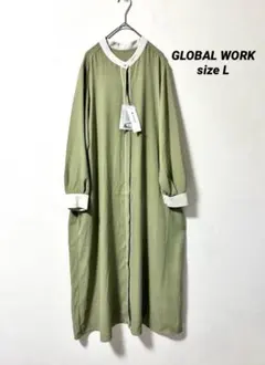 【GLOBAL WORK】グローバルワーク　さらさらリラックスワンピース　L
