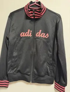 adidas アディダス　ジャージ　ブラック　ピンク　Mサイズ　ジム