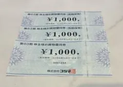 ビックカメラ コジマ 株主優待券 3枚セット