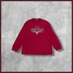 US古着 AAA カレッジロゴ ARKANSAS プリント ロンT 長袖 レッド