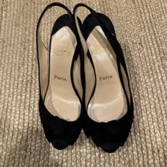 Christian Louboutin ブラック オープントゥハイヒール