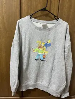 ザ・シンプソンズ プリントスウェット グレー