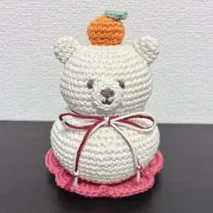 くまの鏡餅　あみぐるみ　お正月　redのサムネイル