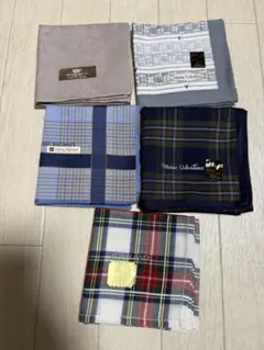Pierre Balmain等メンズハンカチ5枚セット新品