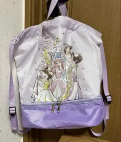 ディズニープリンセス　プール水泳バッグ　大きめ　二層式