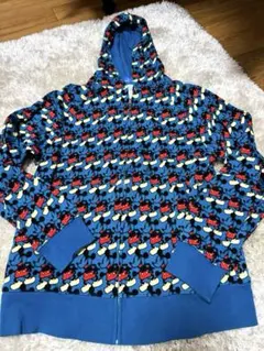 ディズニー ミッキーマウス 総柄 パーカー Lサイズ