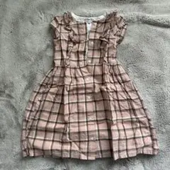 any FAM チェック柄ノースリーブワンピース 130