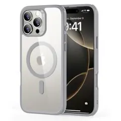 Magsafe対応 ESR iPhone16ProMax ケース クリア グレーのサムネイル
